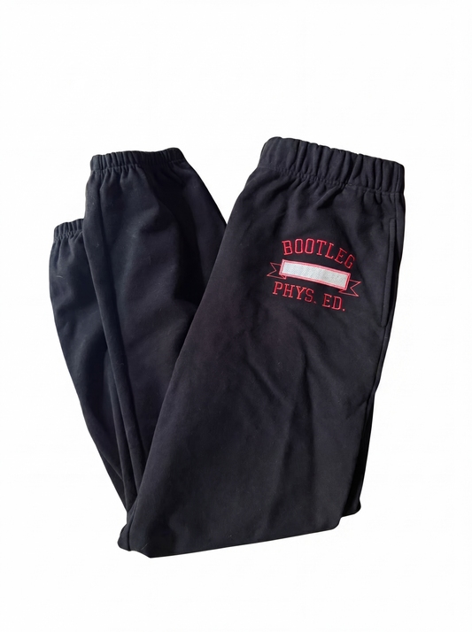 Black Bootleg P.E Sweats