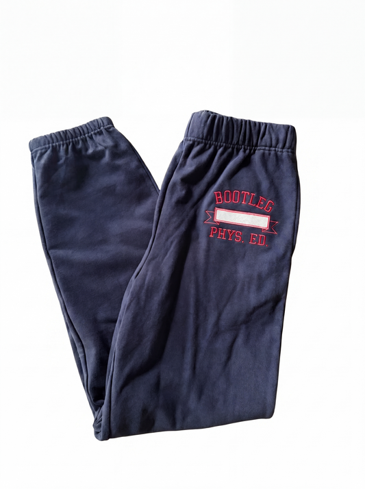 Navy Blue Bootleg P.E Sweats